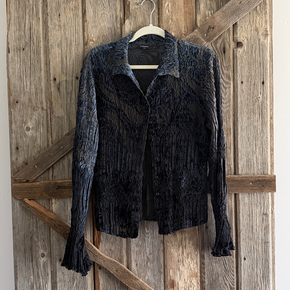 Velvet burnout whimsygoth blouse